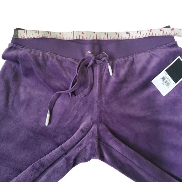 Juicy Couture womens zuma pants velour jogger purple size XS Back Pockets new - Picture 7 of 13